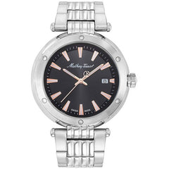 Mathey Tissot Men's Watch - Neptune Black Dial Stainless Steel Bracelet | H912RRN