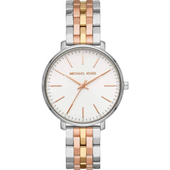 Michael Kors Women's Watch - Pyper White Dial Two Tone Steel Bracelet | MK3901