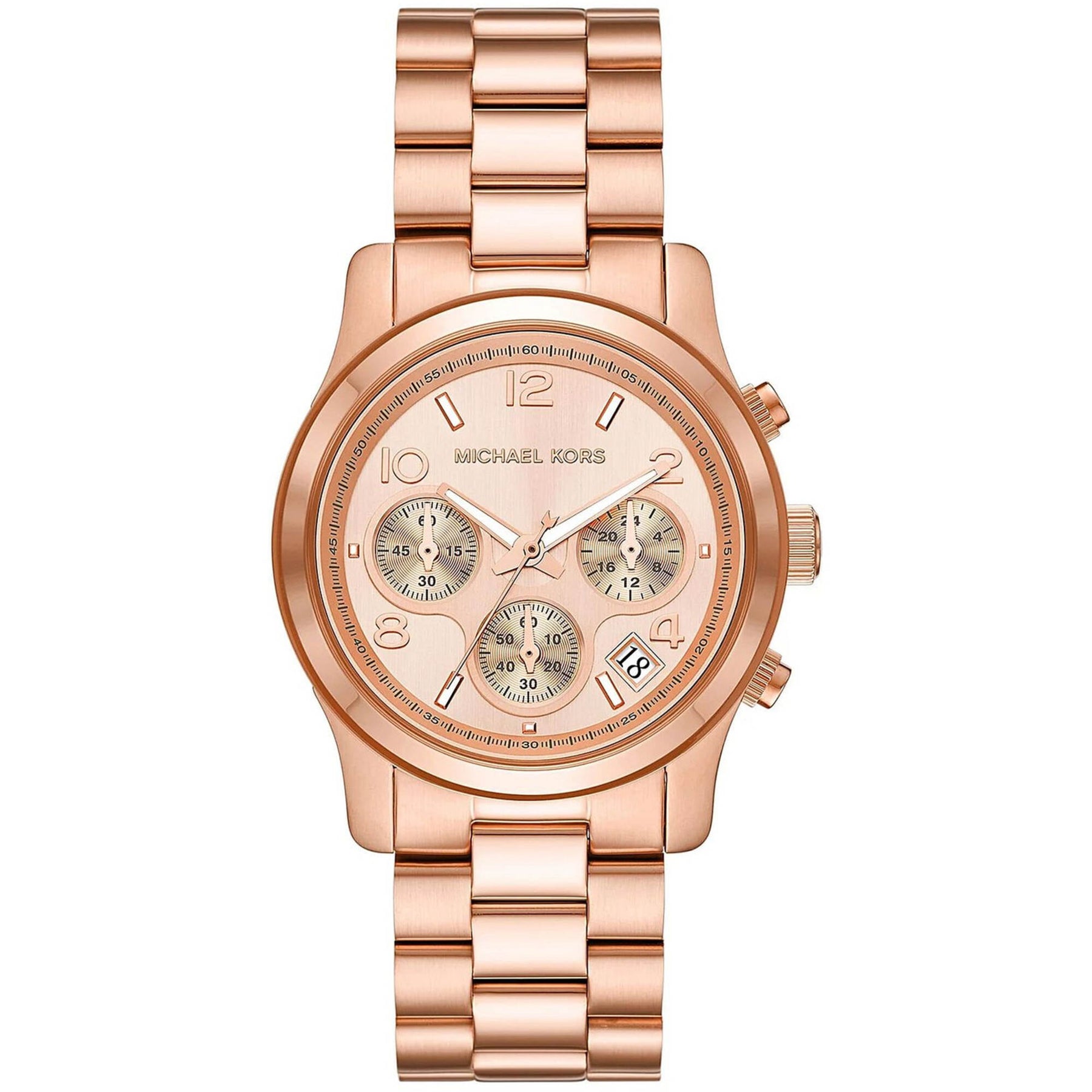 Michael Kors Runway Rose Gold Dial Two Tone Steel Strap Watch for Women … Relogio Michael Kors Rose Gold Michael Kors Runway Rose Gold  main image 4