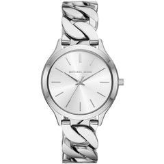 Michael Kors Women's Watch - Slim Runway White Dial Steel Bracelet | MK7474