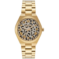Michael Kors Women's Watch - Lennox Gold Dial Yellow Gold Case Bracelet | MK7500
