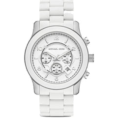 Michael Kors Men's Watch - Runway Quartz White Stainless Steel Bracelet | MK9076