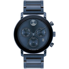 Movado Men's Watch - Bold Quartz Blue Dial Plated Stainless Steel Bracelet | 3600812