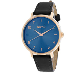 Nixon Women's Watch - Arrow Leather Quartz Blue Dial Leather Strap | A1091-2763