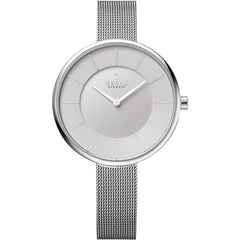 Obaku Women's Watch - Sand Quartz White Dial Stainless Steel Bracelet | V185LXCIMC
