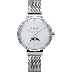 Obaku Women's Watch - Maane Quartz Silver Dial Stainless Steel Bracelet | V243LMCIMC