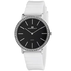 Oceanaut Women's Watch - Ripple Quartz Black Dial White Rubber Strap | OC0262