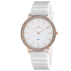 Oceanaut Women's Watch - Ripple Yellow Gold Case White Dial Rubber Strap | OC0266