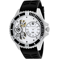 Oceanaut Men's Watch - Tide Quartz Silver Tone Case Black Rubber Strap | OC0990