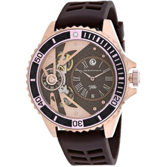 Oceanaut Men's Watch - Tide Quartz Rose Gold Case Brown Dial Rubber Strap | OC0996
