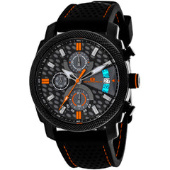Oceanaut Men's Watch - Kryptonite Quartz Black, Grey Dial Rubber Strap | OC2323