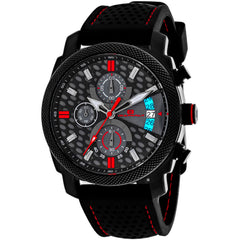 Oceanaut Men's Watch - Kryptonite Quartz Black, Grey Dial Rubber Strap | OC2324