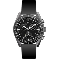 Oceanaut Men's Watch - Orbit Quartz Gunmetal Case Black Dial Leather Strap | OC7580