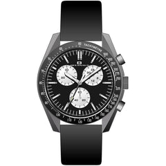 Oceanaut Men's Watch - Orbit Quartz Gunmetal Case Black Dial Leather Strap | OC7581