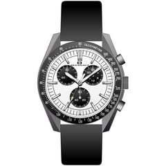Oceanaut Men's Watch - Orbit Quartz Gunmetal Case White Dial Leather Strap | OC7582