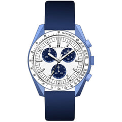 Oceanaut Men's Watch - Orbit Quartz White Dial Blue Leather Strap | OC7585