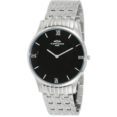 Oniss Men's Watch - Rustic Quartz Black Dial Stainless Steel Bracelet | ON5562-MBK
