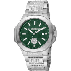 Roberto Cavalli Men's Watch - Classic Green Dial Steel Bracelet | RC5G050M0055