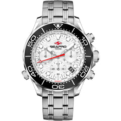 Seapro Men's Watch - Mondial Timer White Dial Stainless Steel Bracelet | SP0151