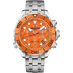 Seapro Men's Watch - Mondial Timer Orange Dial Stainless Steel Bracelet | SP0154