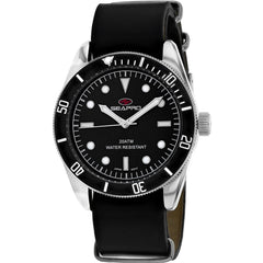 Seapro Men's Watch - Revival Quartz Silver Tone Case Black Leather Strap | SP0302