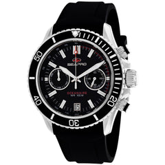 Seapro Men's Watch - Thrash Quartz Silver Tone Case Black Dial Rubber Strap | SP0330