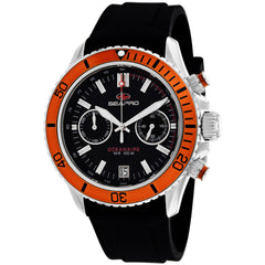 Seapro Men's Watch - Thrash Quartz Silver Tone Case Black Dial Rubber Strap | SP0334