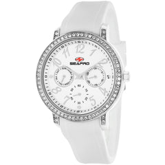 Seapro Women's Watch - Swell Quartz Silver Tone Case White Rubber Strap | SP4410