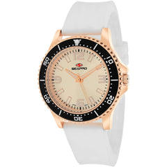 Seapro Women's Watch - Tideway Quartz Rose Gold Dial Rubber Strap | SP5418