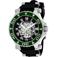 Seapro Men's Watch - Seaway Automatic Silver Tone Case Black Dial Strap | SP7752
