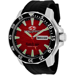 Seapro Men's Watch - Scuba Dragon Diver Quartz Red Dial Rubber Strap | SP8317