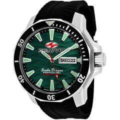 Seapro Men's Watch - Scuba Dragon Diver Quartz Green Dial Rubber Strap | SP8318