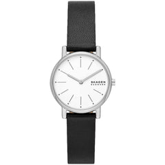 Skagen Women's Watch - Signatur Lille Quartz White Dial Leather Strap | SKW3120