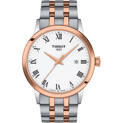 Tissot Men's Watch - Classic Dream White Dial Plated Steel Bracelet | T1294102201300