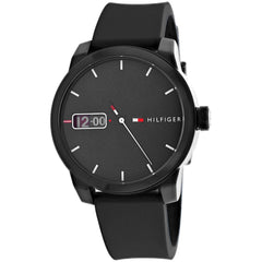 Tommy Hilfiger Men's Watch - Classic Quartz Black Dial Rubber Strap | 1791382