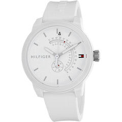Tommy Hilfiger Women's Watch - Denim Quartz White Dial Rubber Strap | 1791481