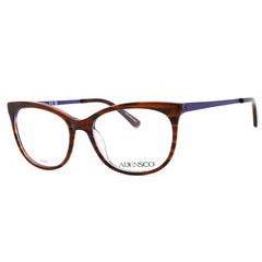 Adensco Women's Eyeglasses - Violet Havana Cat Eye Full Rim Frame | AD 223 01MF 00