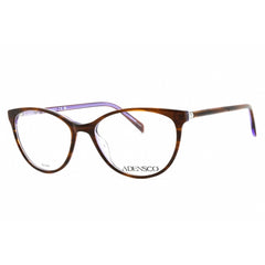 Adensco Women's Eyeglasses - Havana Violet Cat Eye Full Rim Frame | AD 234 0AY0 00