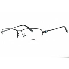 BMW Men's Eyeglasses - Matte Black Rectangular Half Rim Metal Frame | BW5038-H 002
