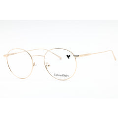 Calvin Klein Unisex Eyeglasses - Gold Round Full Rim Metal Frame | CK5460 714