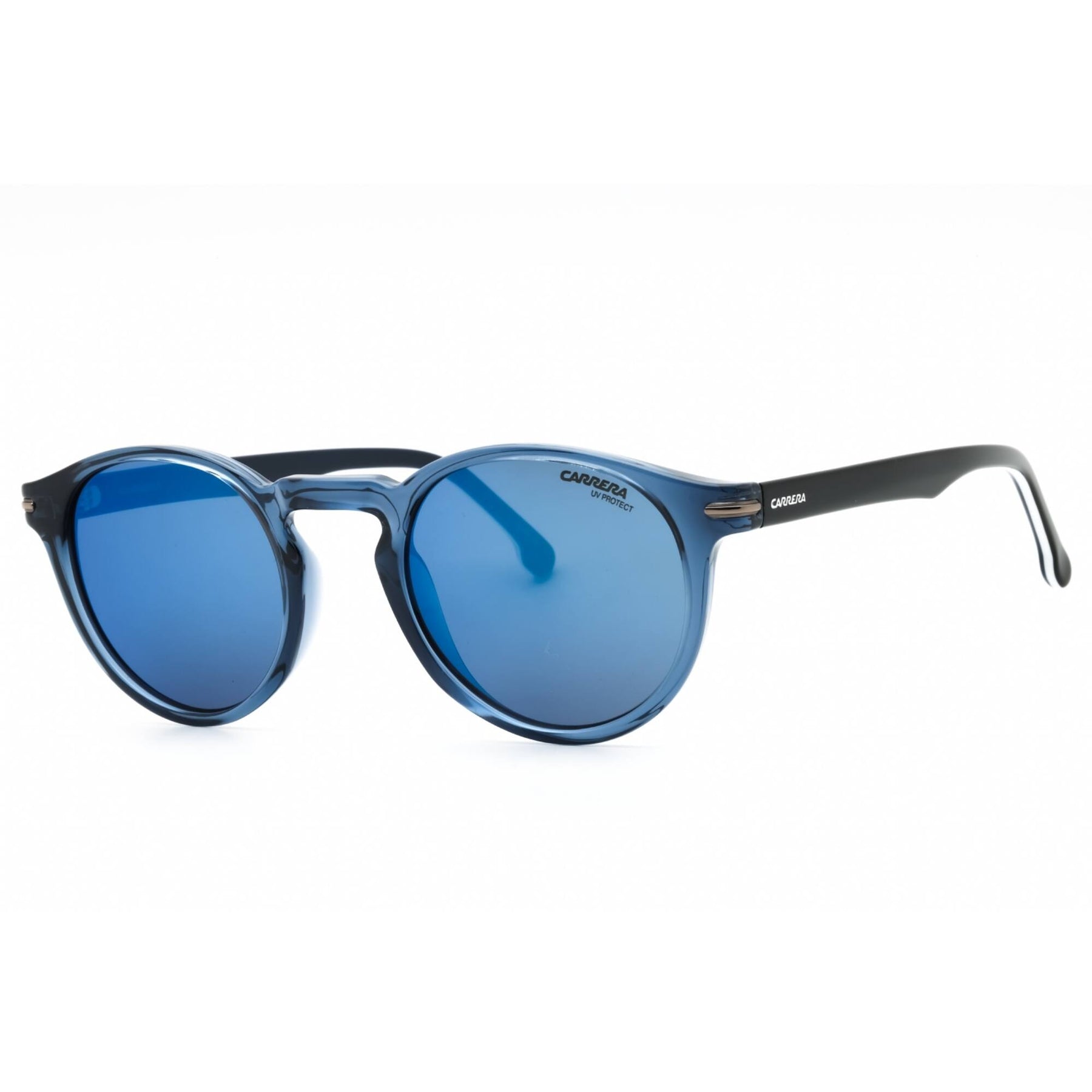 Carrera Unisex Sunglasses - Blue Round Full Rim Plastic 