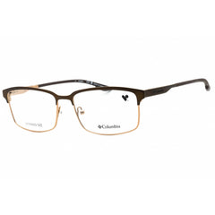 Columbia Men's Eyeglasses - Satin Brown Rectangular Full Rim Metal Frame | C3016 201
