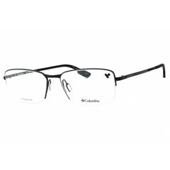 Columbia Men's Eyeglasses - Satin Black Rectangular Half Rim Metal Frame | C3034 002