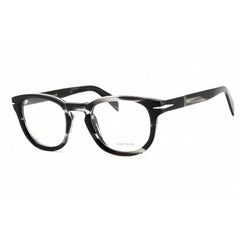 David Beckham Men's Eyeglasses - Grey Horn Round Full Rim Frame | DB 7050 02W8 00