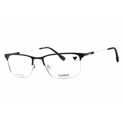 Flexon Men's Eyeglasses - Black Rectangular Full Rim Metal Frame | FLEXON E1120 001