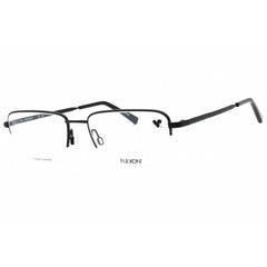 Flexon Men's Eyeglasses - Black Rectangular Half Rim Metal Frame | FLEXON H6050 001