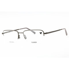 Flexon Men's Eyeglasses - Gunmetal Rectangular Half Rim Metal Frame | FLEXON H6050 033