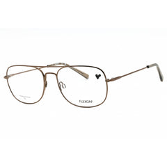 Flexon Men's Eyeglasses - Brown Aviator Full Rim Metal Frame | FLEXON H6066 210