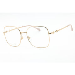 Gucci Women's Eyeglasses - Gold Square Full Rim Metal Frame | GG0883OA 001
