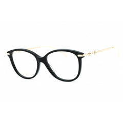 Gucci Women's Eyeglasses - Black/Gold Cat Eye Full Rim Acetate Frame | GG0967O 001